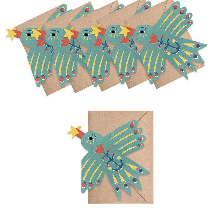 Isatopia - Wholesale Everyday greeting card - Messenger Bird Mini Cards - box of 61