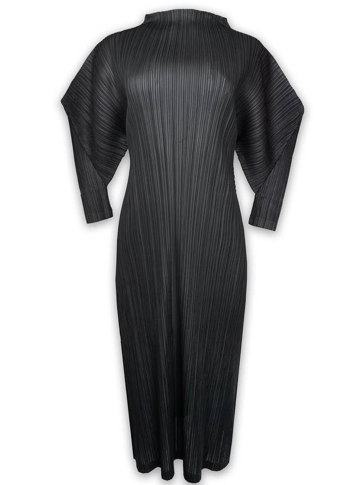 Hera Plissé Satin Sculpture Dress for wholesale by Wild Cosmos