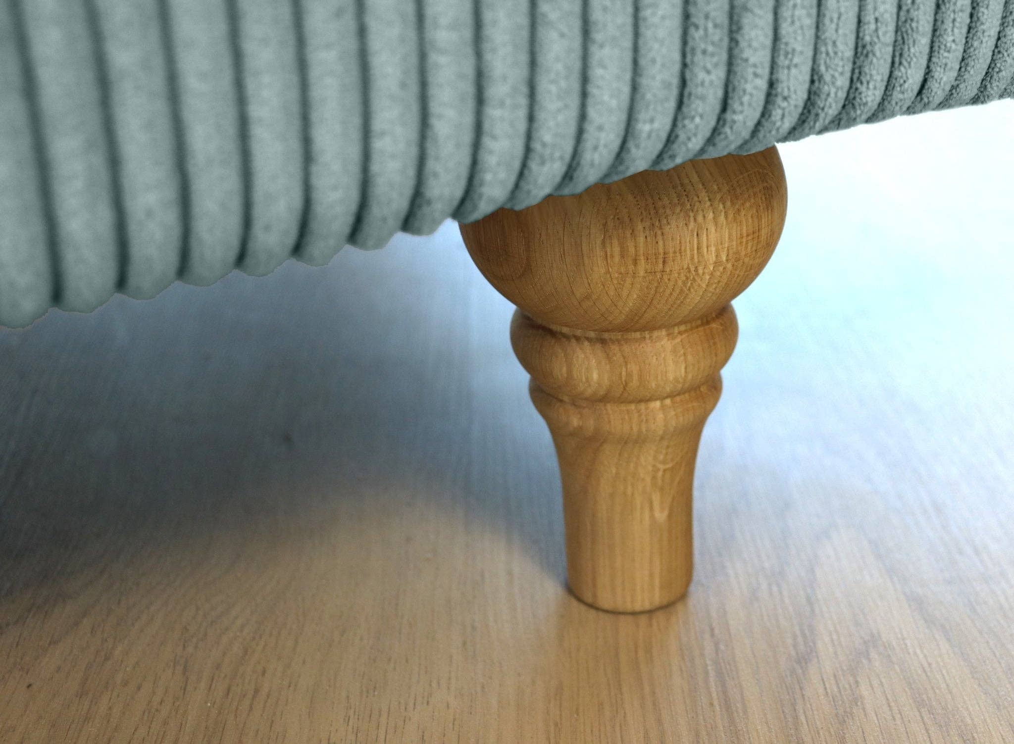 SCANDINAVIAN STORIES by MARTON - Wholesale Sofa - Turku 4-seater sofa/sofa bed Corduroy, Dusty Blue, removable & washable covers4