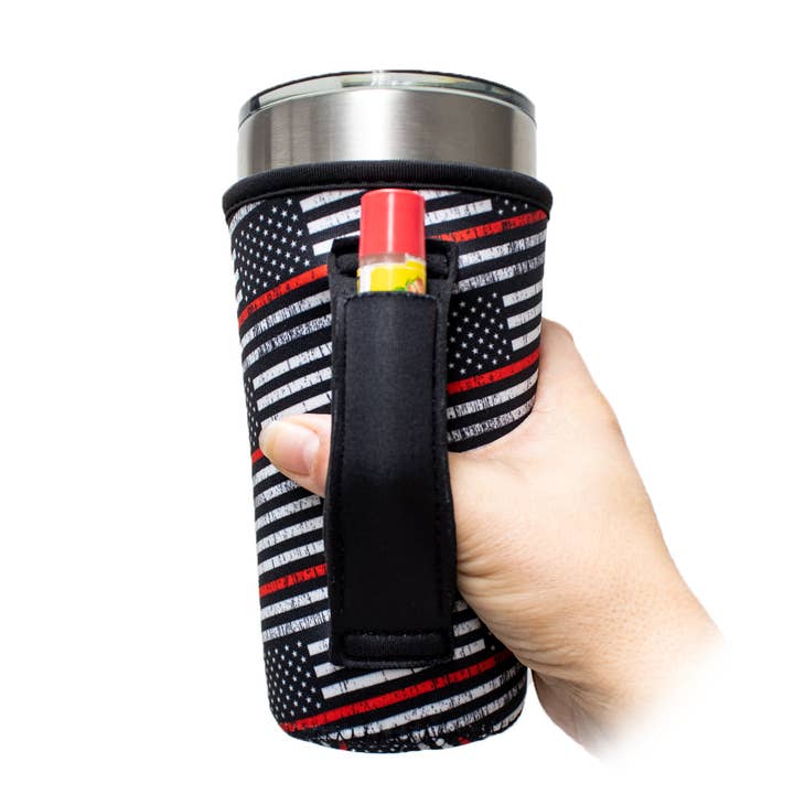 Red Line 20oz Large Coffee / Tea / Tumbler Handler™ for wholesale by Drink Handlers