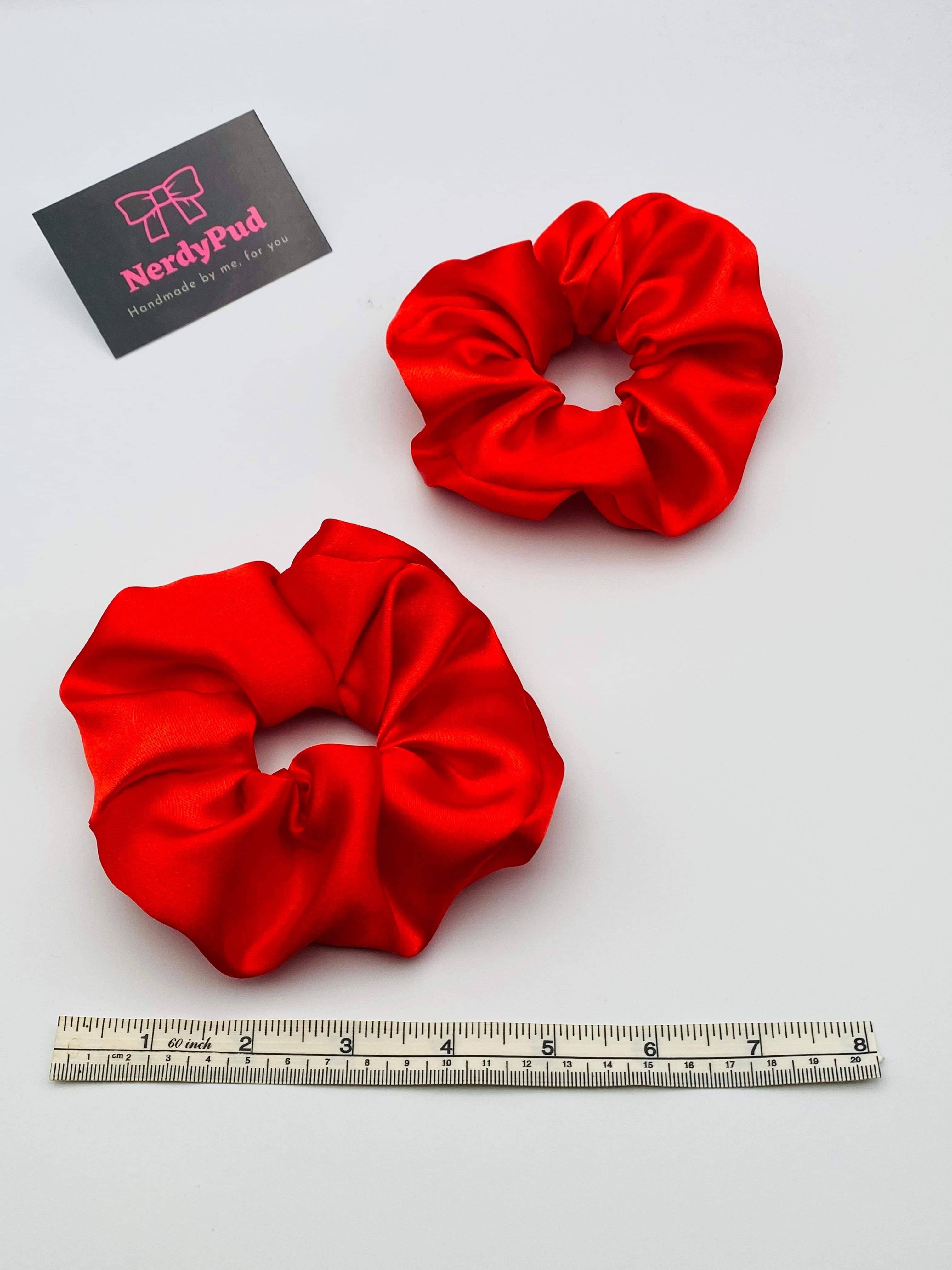 NerdyPud – wholesale Scrunchie - Women’s – Red Satin Scrunchie1
