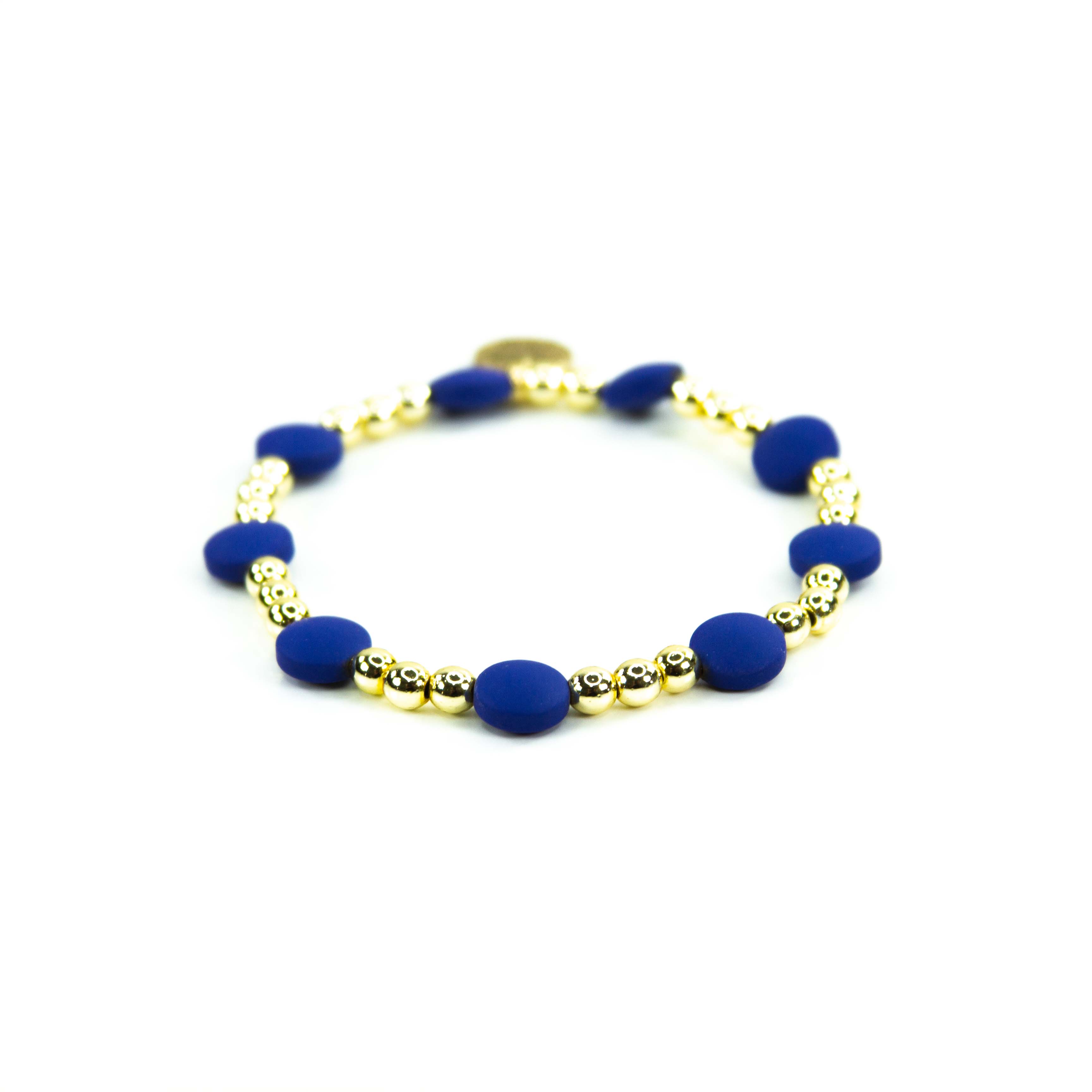 Savvy Bling - Vendita all'ingrosso Parure di gioielli - Braccialetti con Perline in Oro 18K Blu15