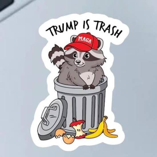 Trump is rotzooi 2,5" vinylsticker voor wholesale door Fable and Flame Co.