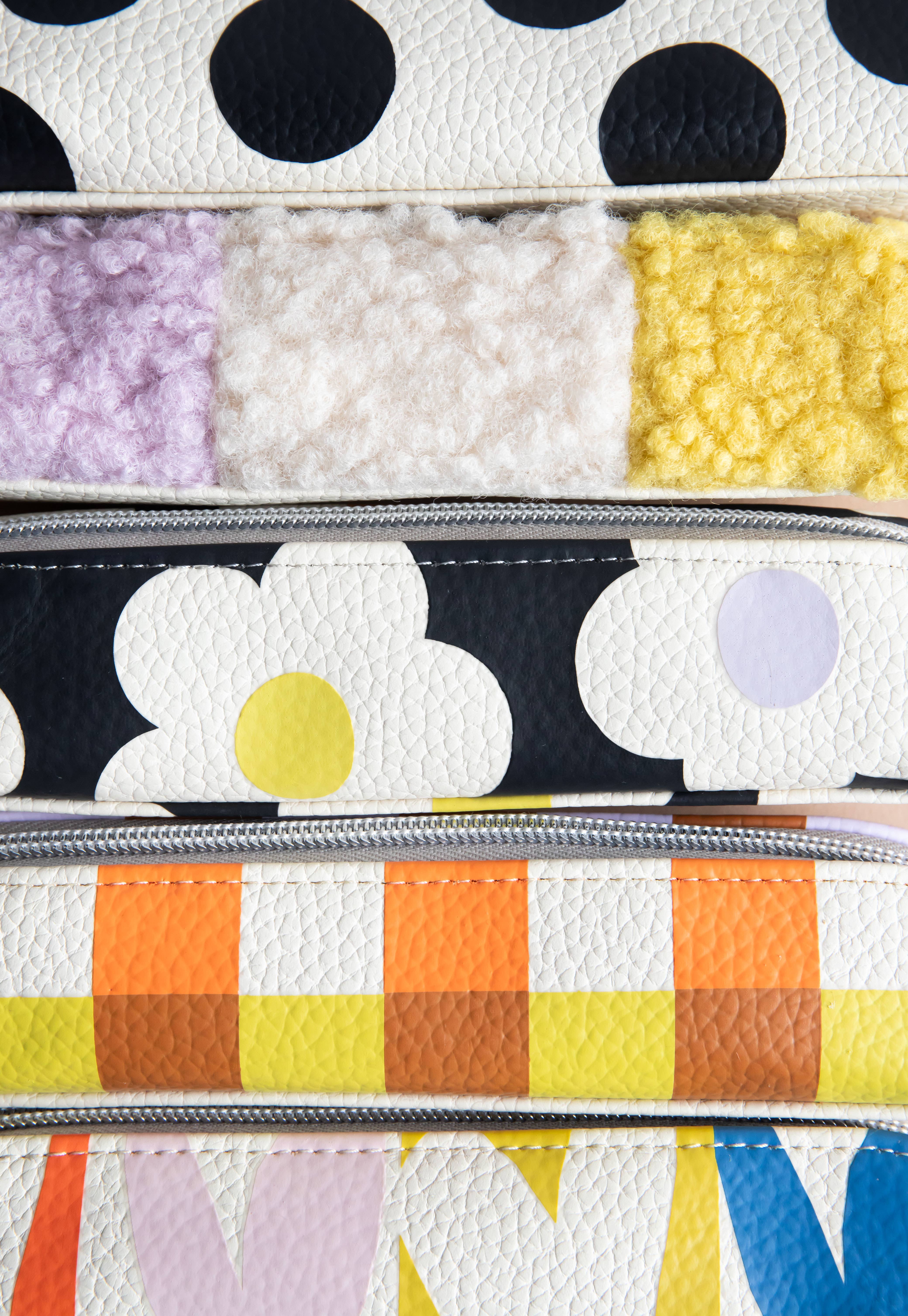 Caroline Gardner – wholesale Pencil case/pouch – Multi Flower Charcoal Pencil Case6