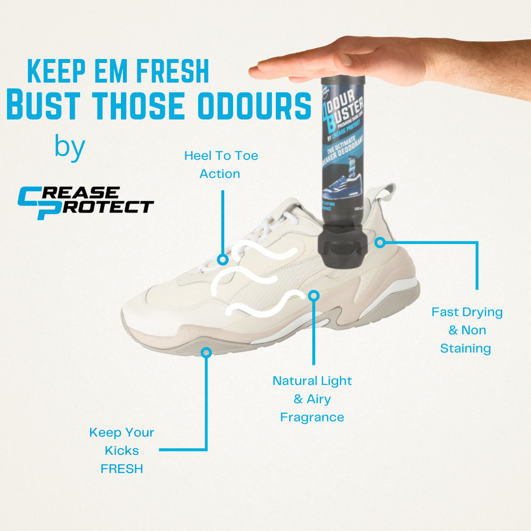 Crease Protect - Vendita all'ingrosso Deodorante/spray per scarpe - Deodorante per sneaker Odour Buster2