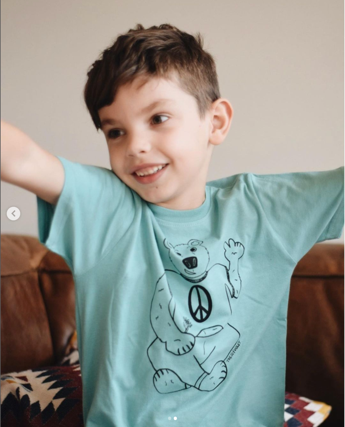 The Sly Violet - Vente T-shirt sérigraphié – enfant - T-shirt Hipster Woodland - Épicéa l'ours2