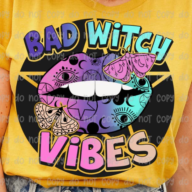 TRANSFERENCIA DE VIBRACIONES DE MALAS BRUJAS - DTF Transfer para venta al por mayor de Sassy and Sublime