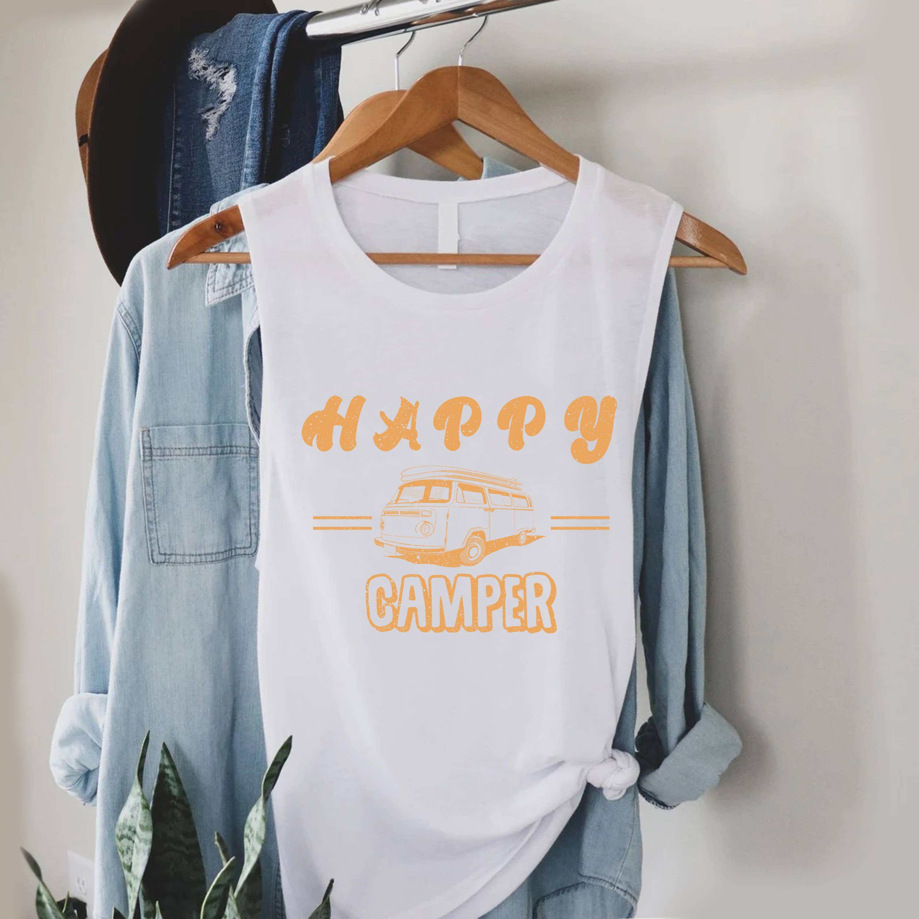 STARCHIS - Wholesale Tank Top - Women's - Happy Camper1