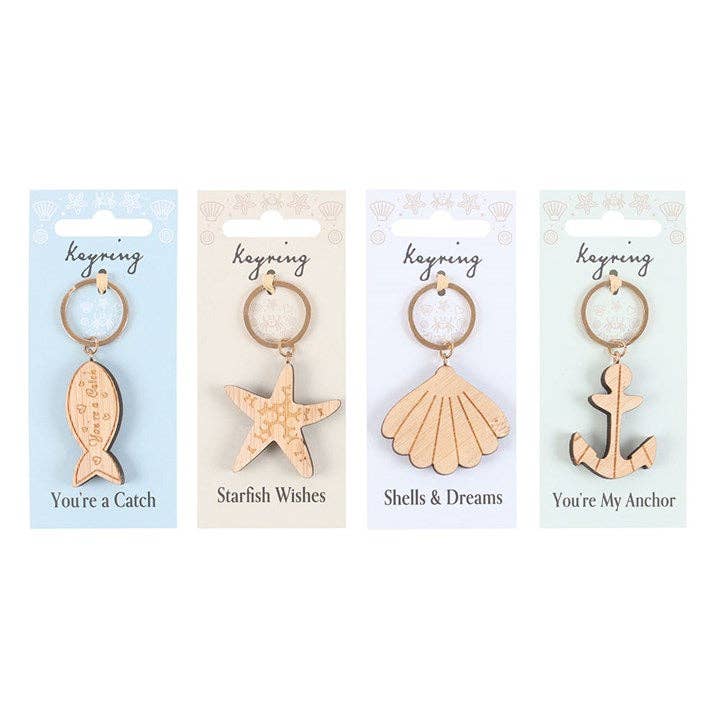 Something Different Wholesale – wholesale Keychain – Unisex – Set of 24 Drift Away Nautical Beach Keyrings on Display3