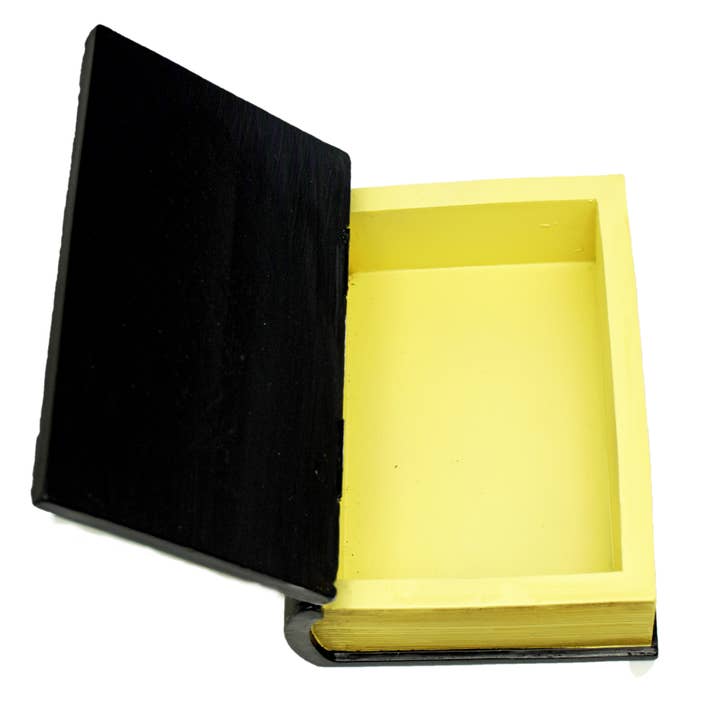 Fantasy Gifts - Vente Boîtes décoratives - Boîte à livres noire en forme de pentagramme avec motif doré1