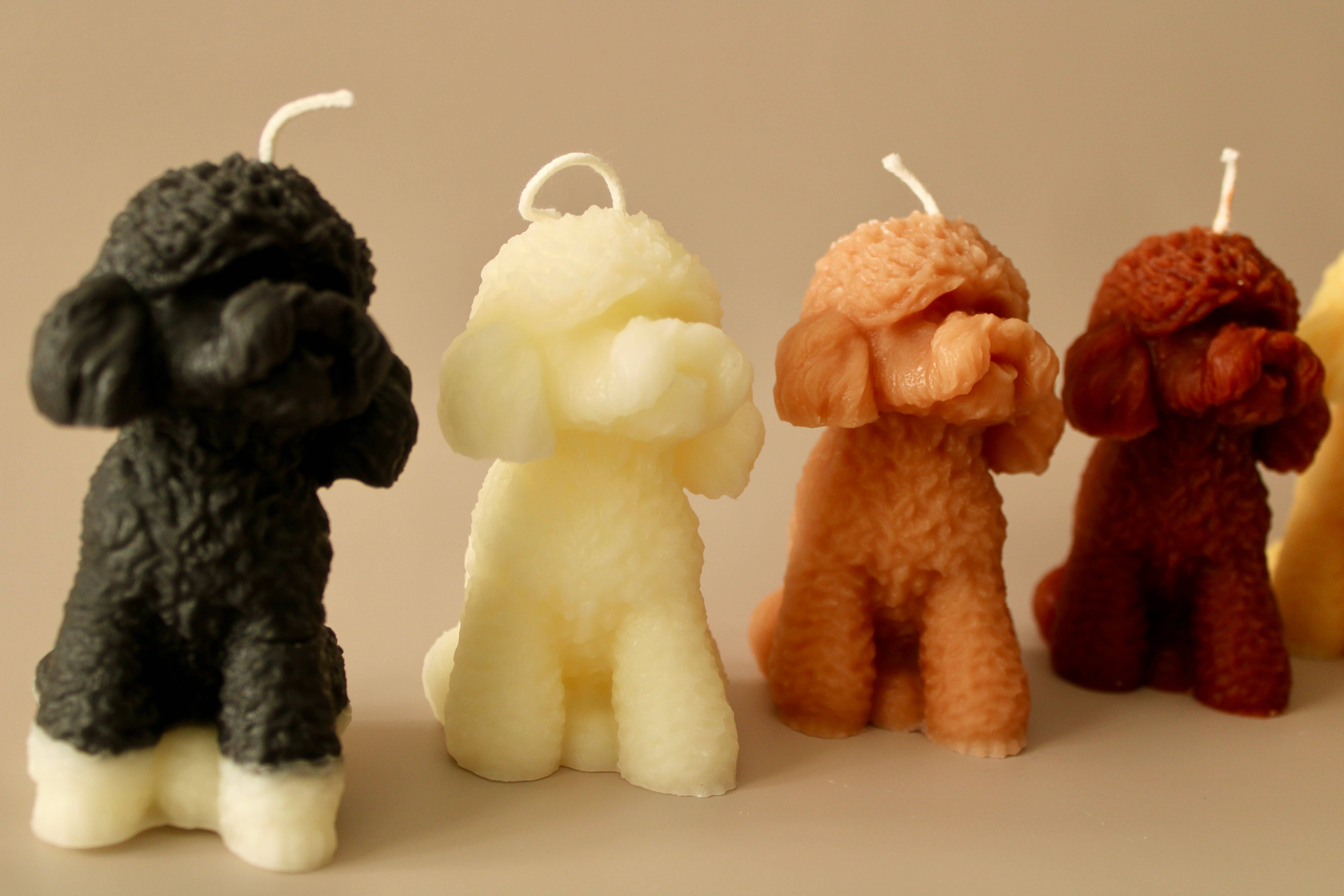 Wicksburgh - Wholesale Novelty Candle - Poodle, Doodle Beeswax/Soy Blend Candle3