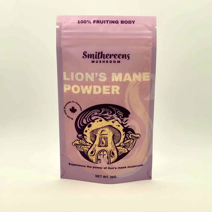 Champignons Lions Mane en poudre - Petit 30 gr pour la vente par Smithereens Mushroom