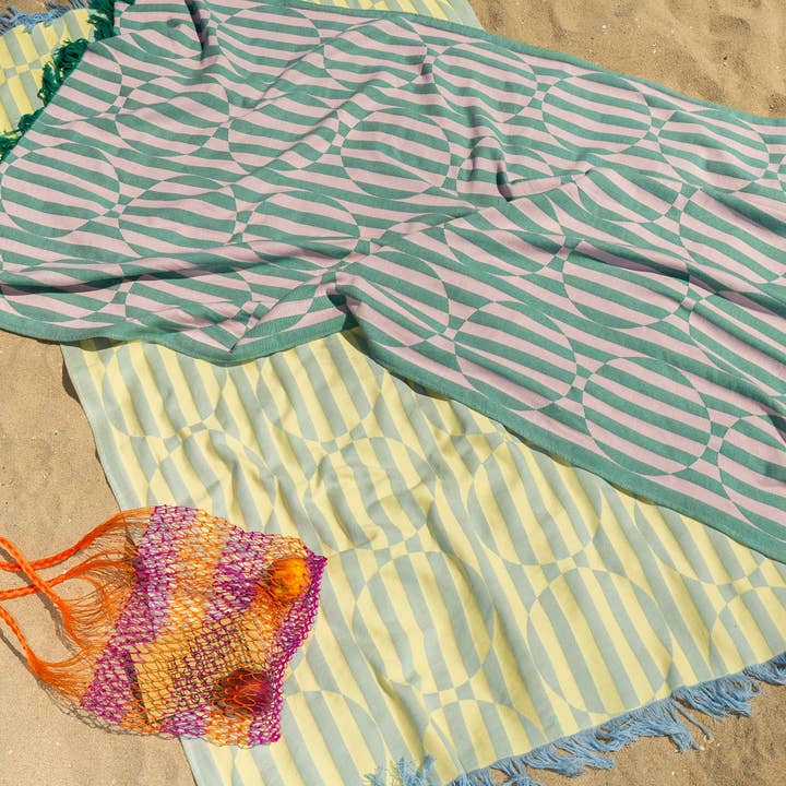 Tarta Gelatina - Wholesale Strandlaken - Strandlaken met gestreept en cirkelvormig patroon16