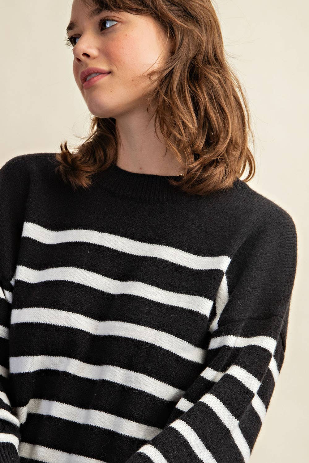 Sweet Generis - Wholesale Knit Sweater - Women's - CLASSIC STRIPE OVERSIZE PULLOVER13