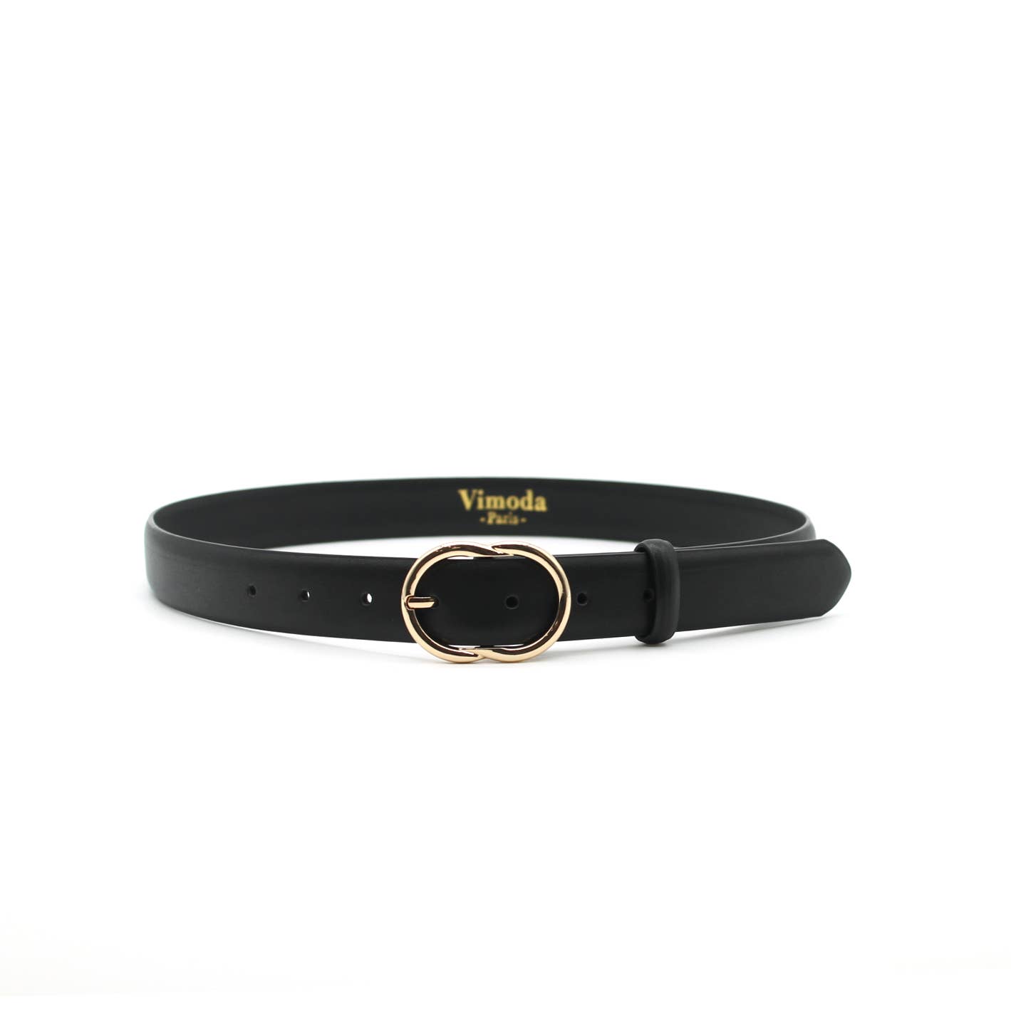 Vimoda - Vendita all'ingrosso Cintura - Donna - Cintura sottile in pelle con fibbia ovale0