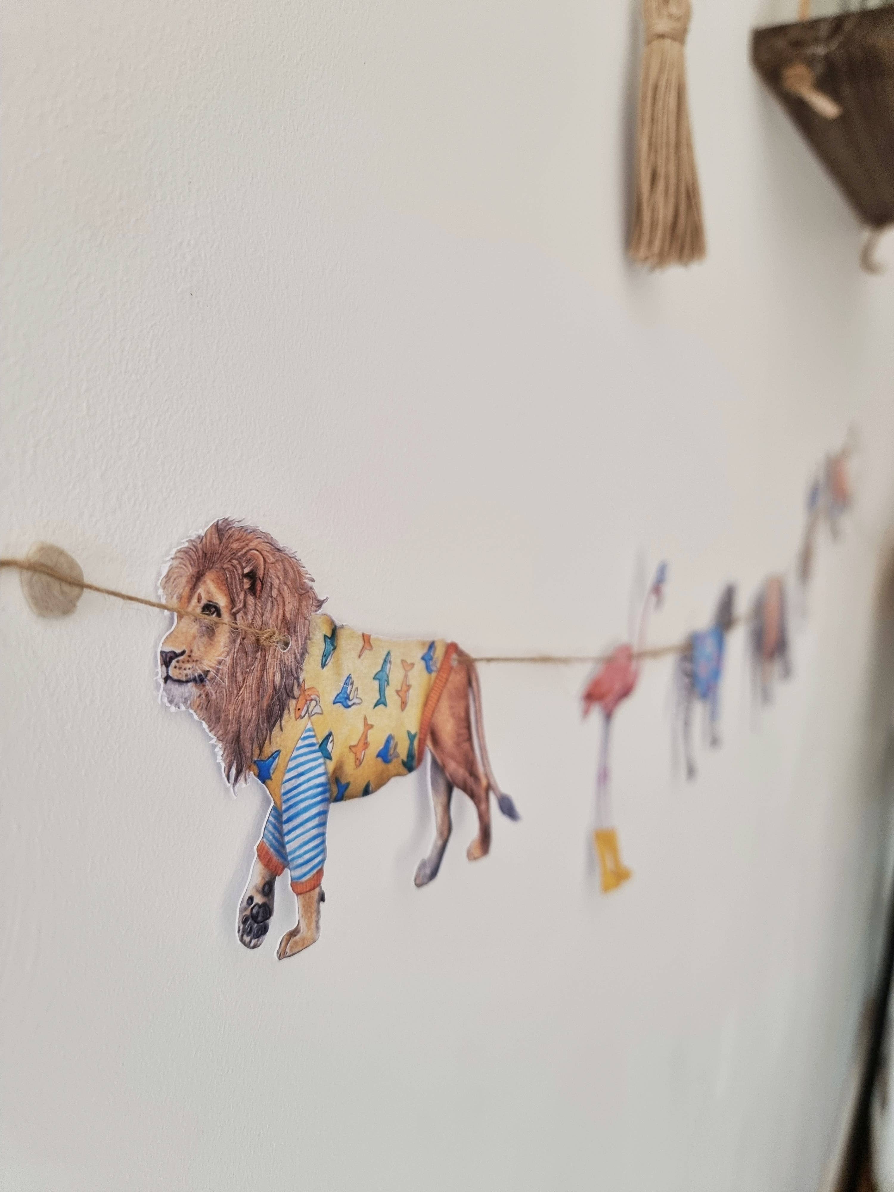 Beth Goodwin Designs - Wholesale Bunting/Garland - Safari Animals Garland - Nursery Decor1