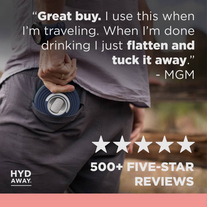 HYDAWAY – Großhandel Trinkflaschen – Zusammenklappbare Wasserflasche | 25oz62