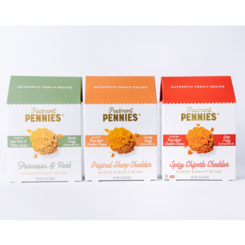 Piedmont Pennies - Wholesale Crackers - Original Sharp Cheddar Cheese Crackers, Boxes (6)10