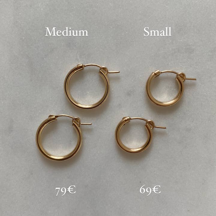 JOYEM - Wholesale Hoop Earrings - Vienna Hoops Gold-Filled Earrings