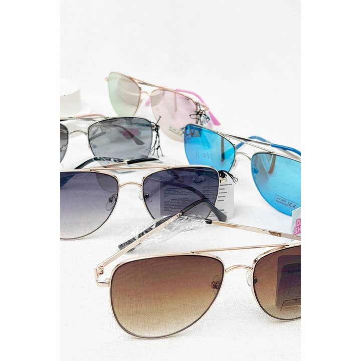 MIX COLOR Fashion Aviator Sunglasses for wholesale on Faire