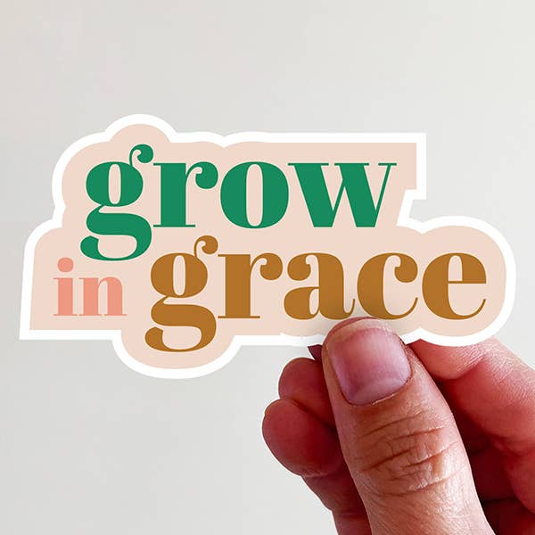Grow in Grace Vinyl Sticker for wholesale by Kingfolk Co