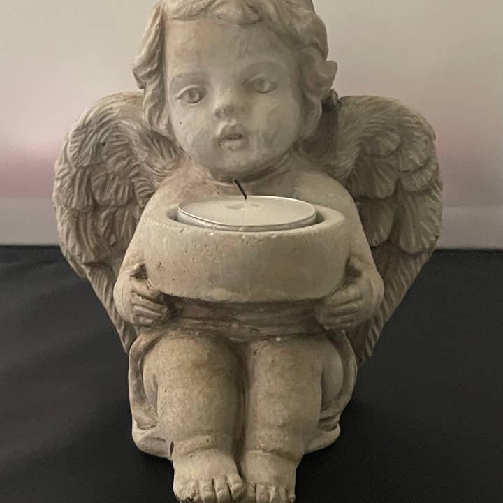 Biedermann & Sons - Wholesale Candle holder - Stone Angel Tealight Holder1