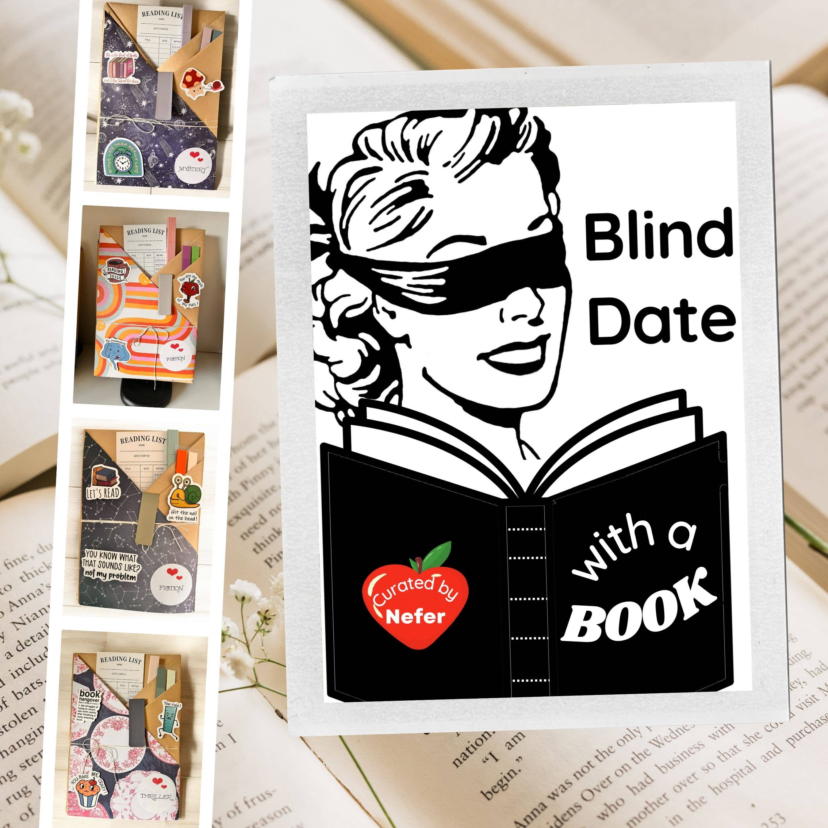 Nefer Designer Candles & Home Decor - Wholesale Display Book - Blind Date with A Book - Hardcover | Bookish Book Club Gifts6