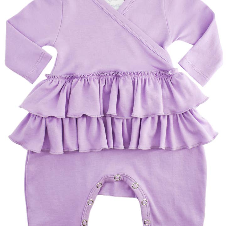 BABY-Maya Romper-Sheer Lilac for wholesale by Lemon Loves Lime
