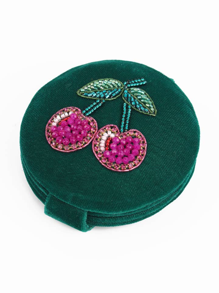 CHERRY COMPACT MIRROR for wholesale by My Doris