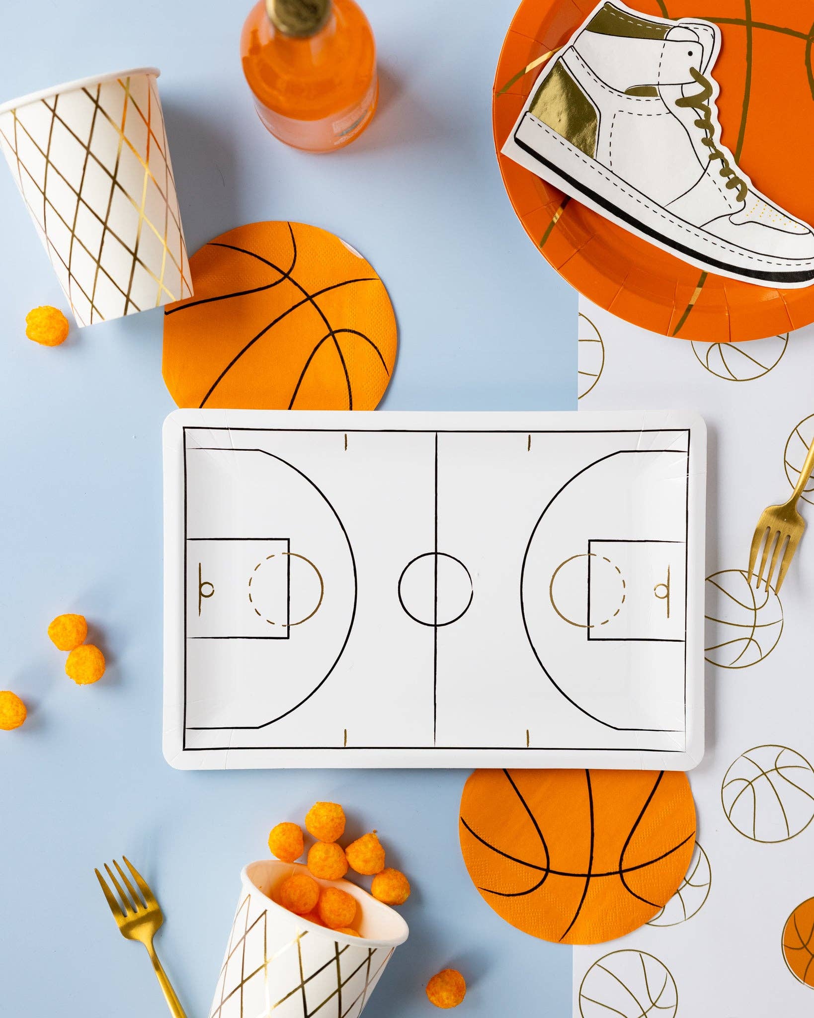 My Mind’s Eye - Wholesale Disposable Plate - BBL1041 - Basketball Court Shaped Paper Plate2