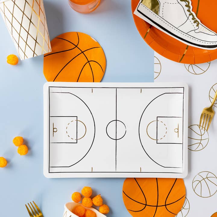 My Mind’s Eye - Wholesale Disposable Plate - BBL1041 - Basketball Court Shaped Paper Plate2