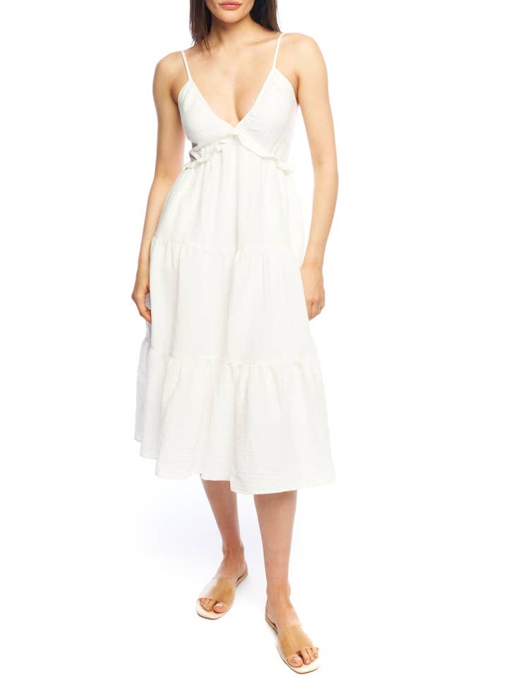 Daisy Cotton Gauze Midi Dress for wholesale by LBLC the Label