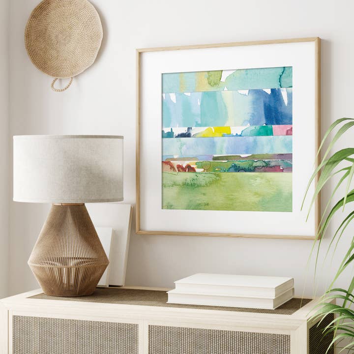 Abstract Landscape Art Print (Punch The Sky) for wholesale by Inkwood Co