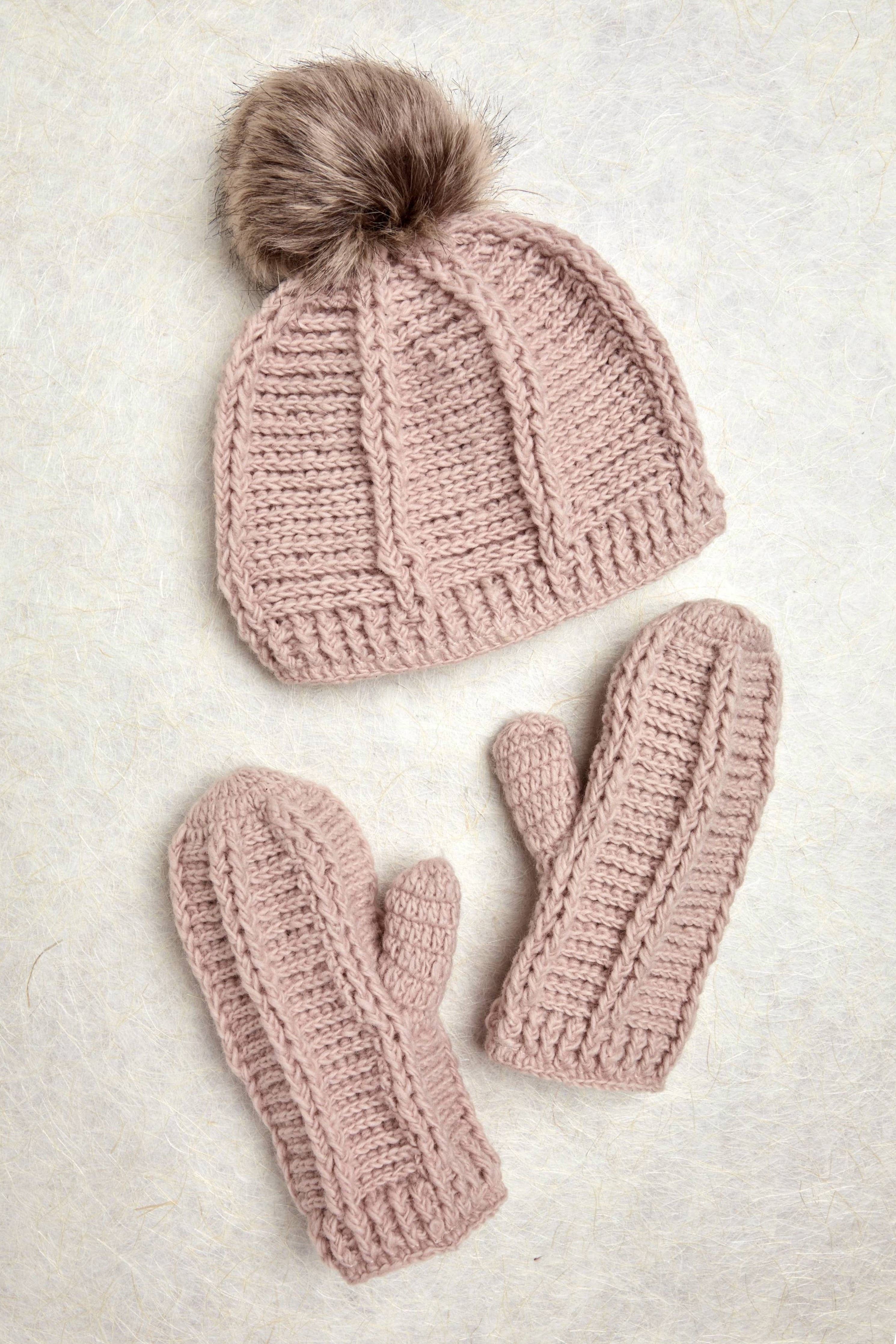 By Many Hands - Vente Bonnet – femme - Bonnet en crochet Brecken Tan/Rose3