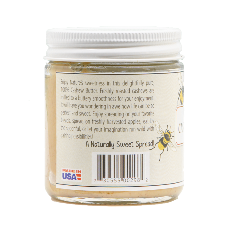 Maisie Jane’s - Wholesale Nut Butter - Bee - Creamy Cashew Butter 8 oz, No Palm Oil3