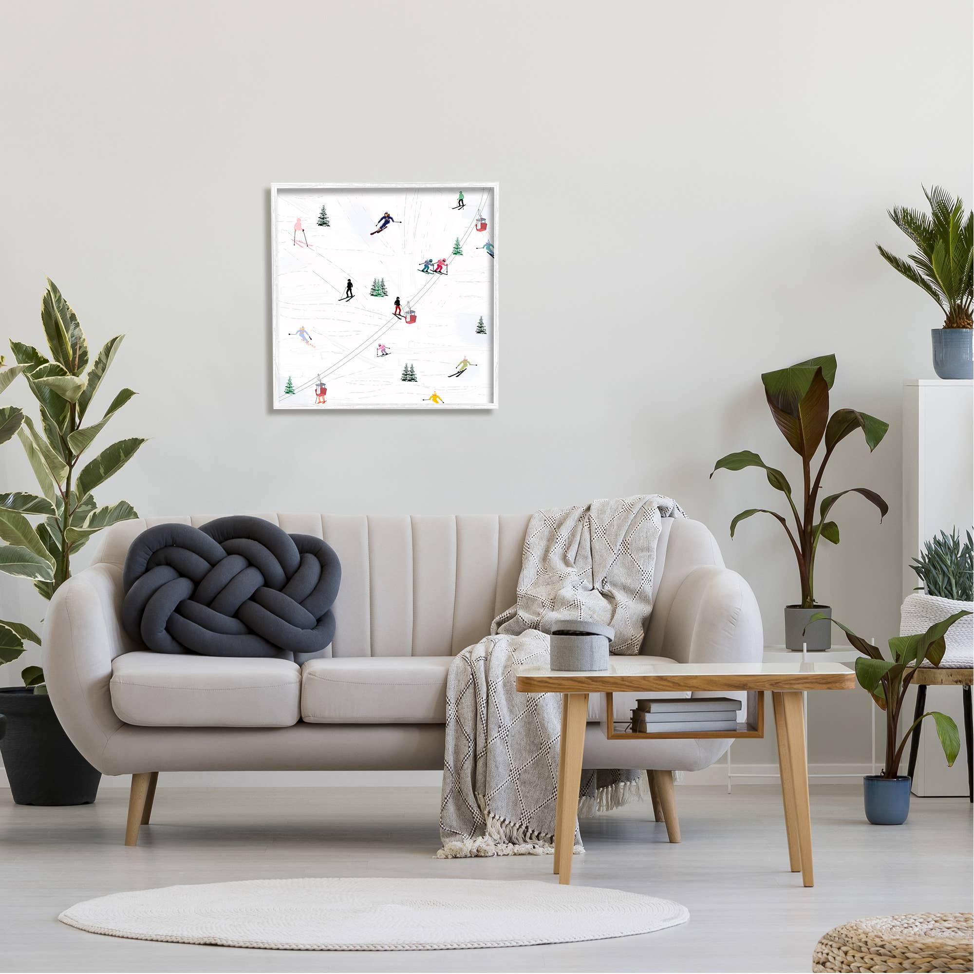 Stupell Industries - Wholesale Art Print - People on Ski Slopes Framed15