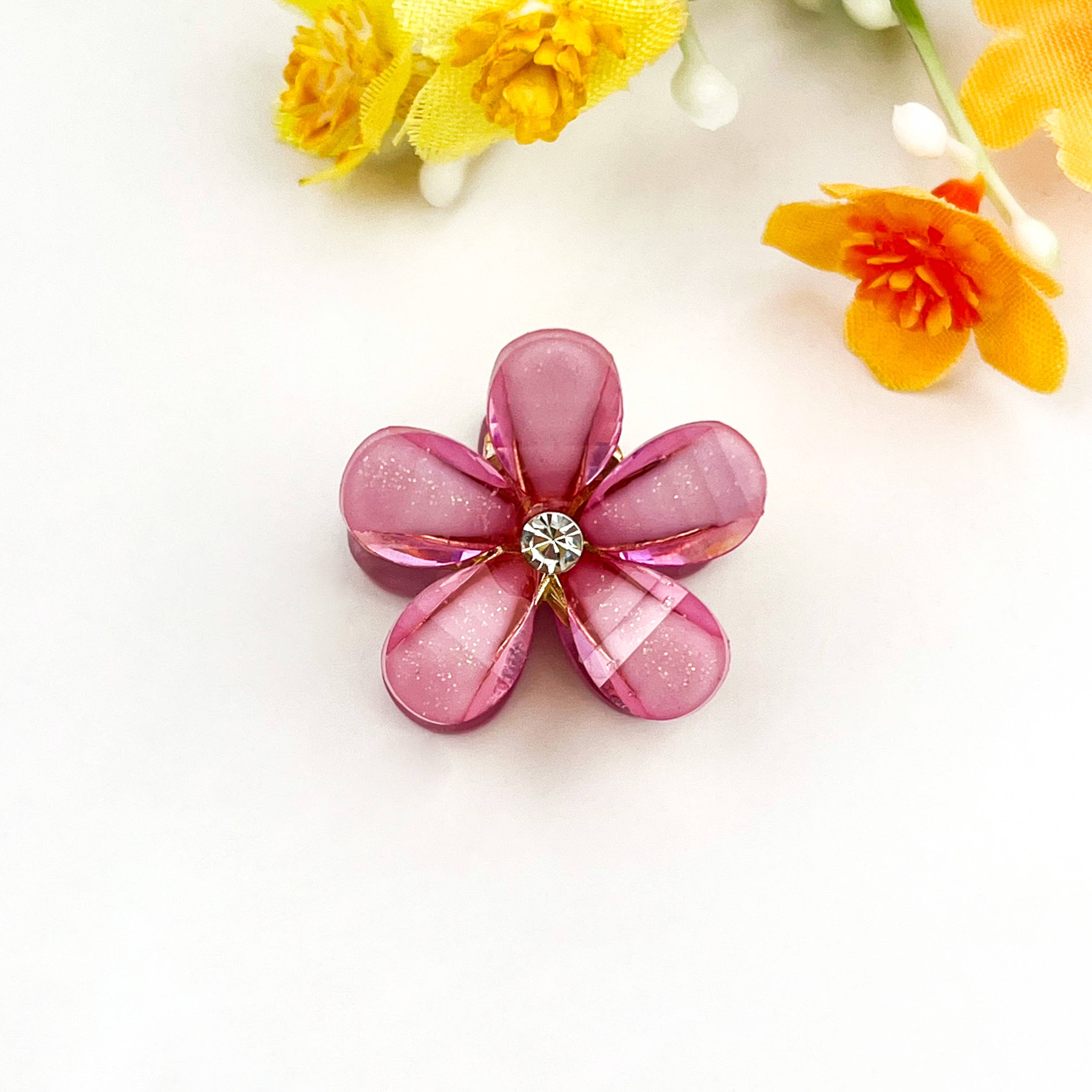 mildstyles - Vente Pince à cheveux – femme - Élégante Mini Pince à Cheveux Étincelante à Motif Floral12