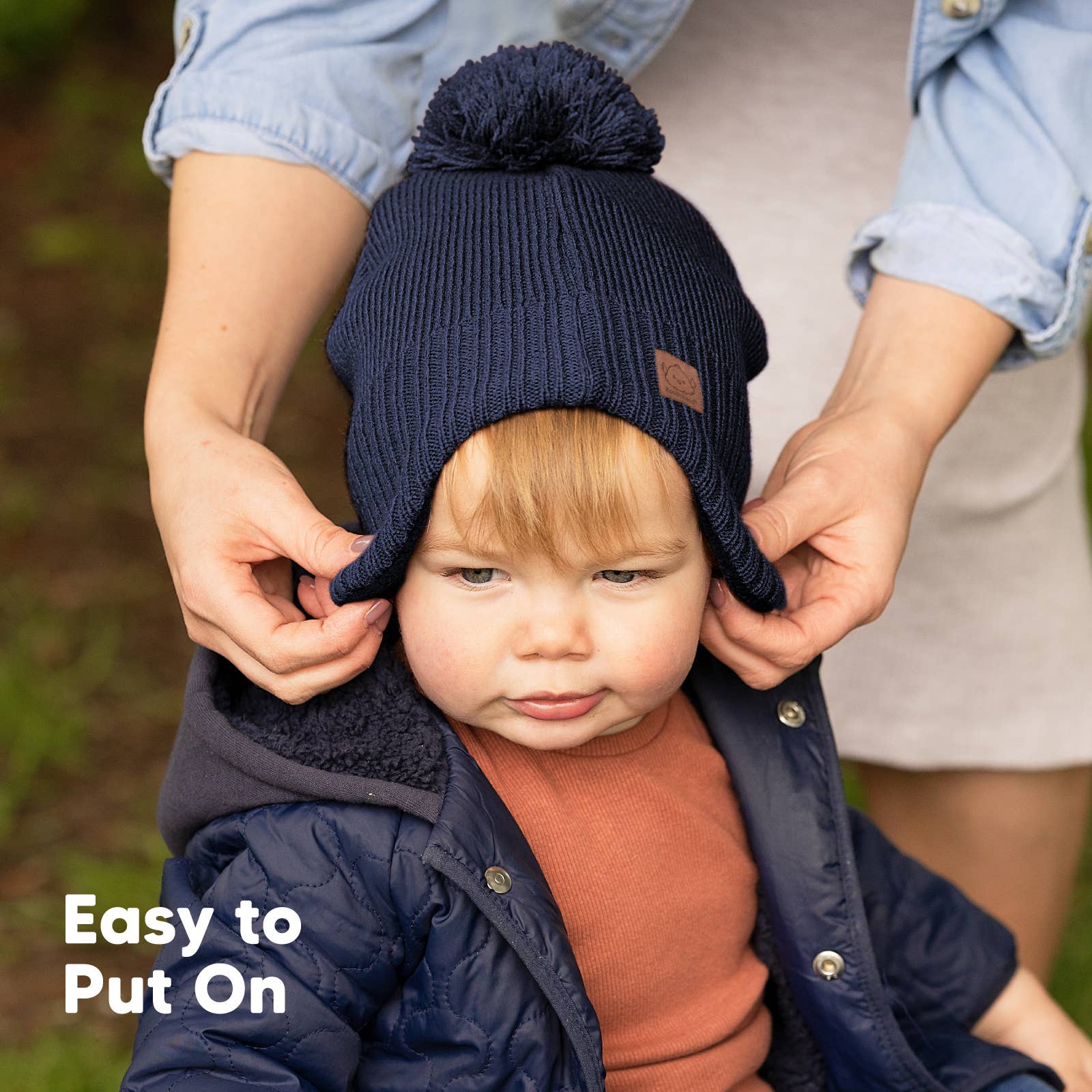 Navy KeaBabies Muff Baby Beanie for Newborn Baby Boys and Girls for wholesale on Faire8