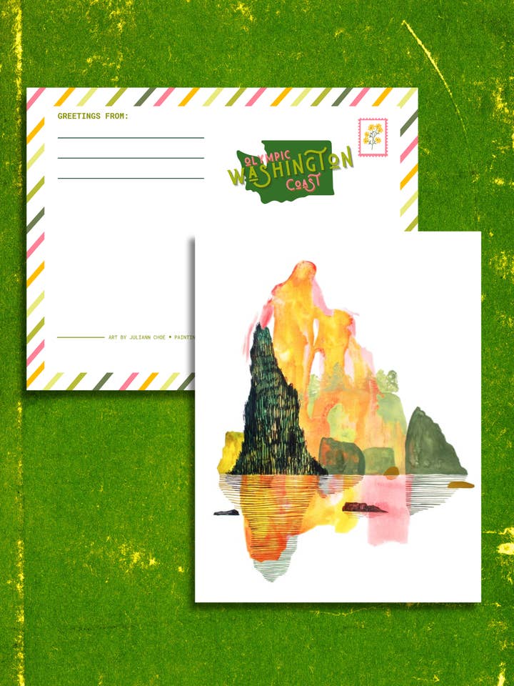 Carte postale de la côte olympique pour la vente par Juliann Choe