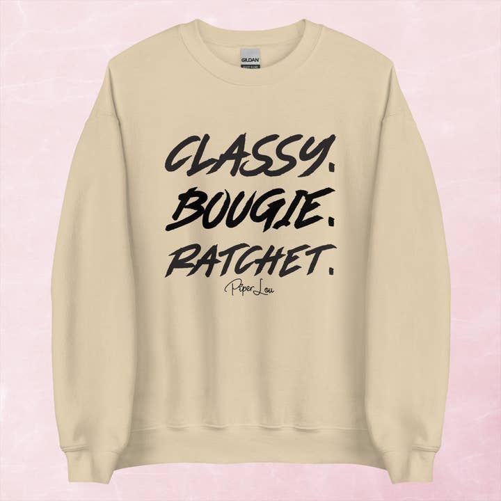 Classy Bougie Ratchet Graphic Crewneck Sweatshirt for wholesale by Piper Lou Collection