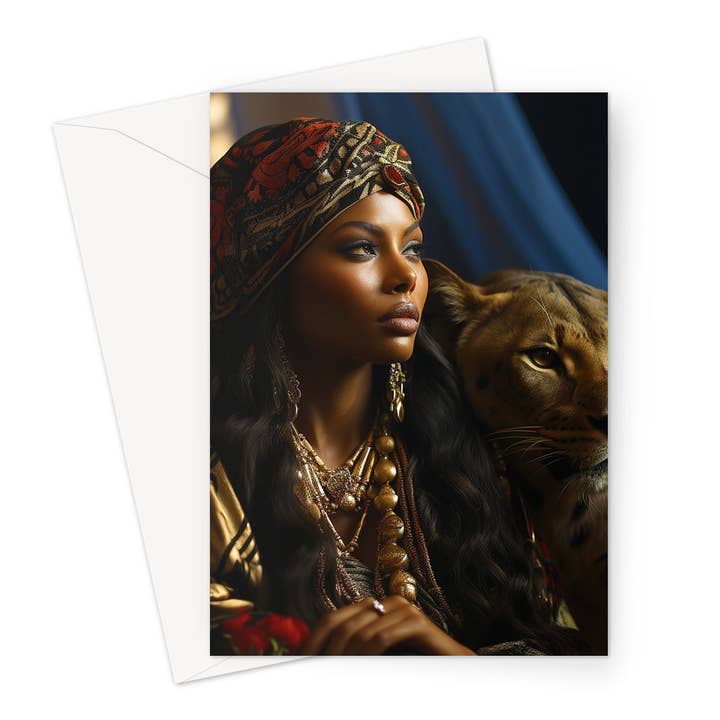 Empowered Ebony Sentiments Greeting Card for wholesale by D'Sare