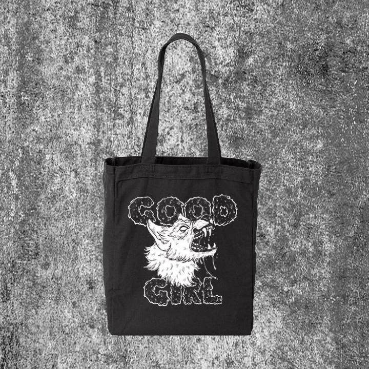Good Girl Tote Cotton Canvas for wholesale by Claire Doolittle Illustration