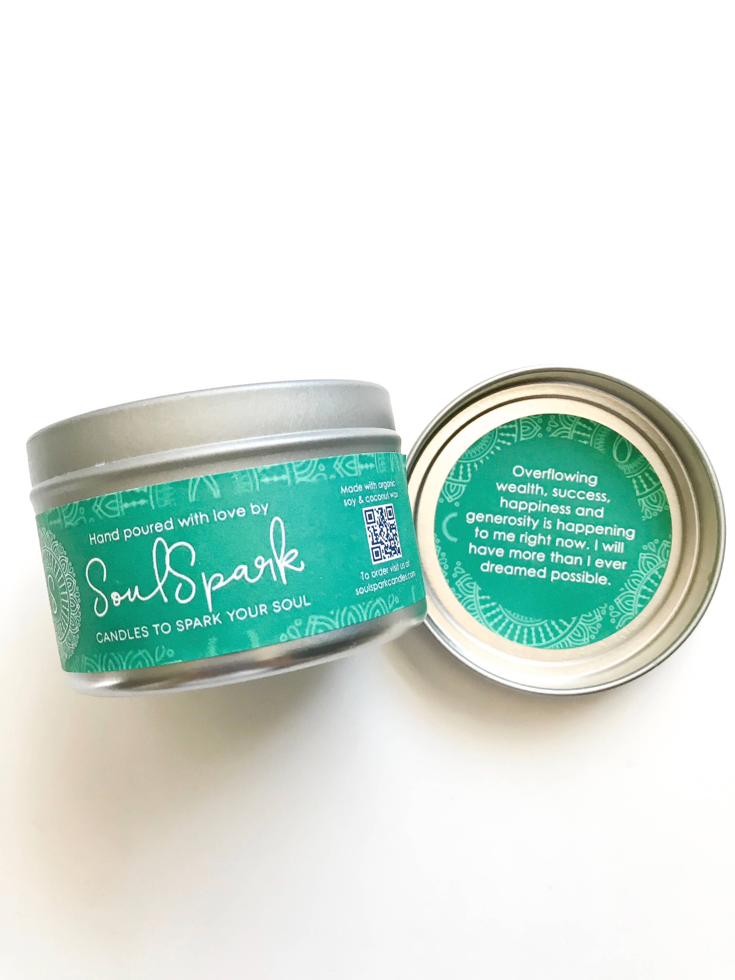 SoulSpark Candles - Wholesale Travel Candles - A Spark of Prosperity1