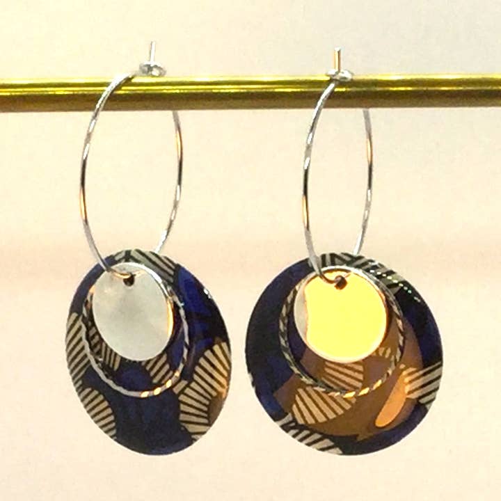 Lilibellule - Wholesale Dangle Earrings - Abidjan earrings in stainless steel0