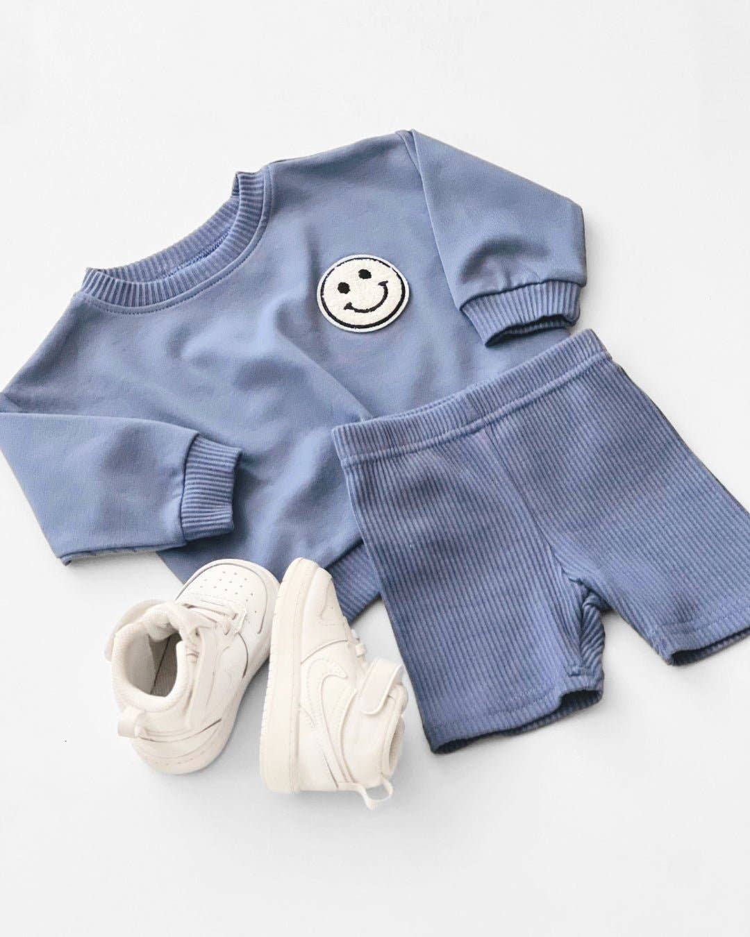 Lucky Panda Kids - Wholesale Top & Short Set - Kids - Baby & Kids Biker Shorts Set | Blue7