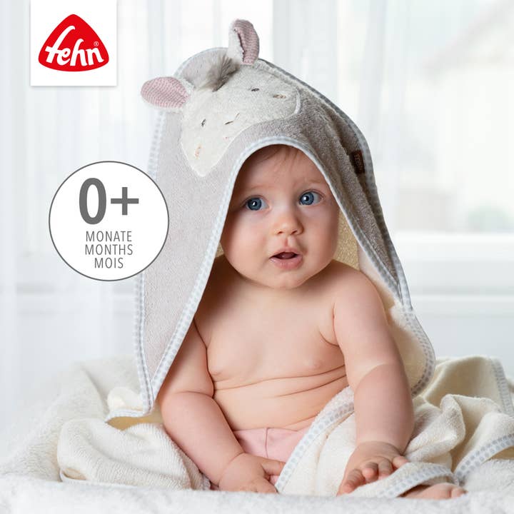 Fehn - Venta al por mayor Toallas de poncho - Niños y bebés - Toalla de baño con capucha Lama, poncho de baño de felpa