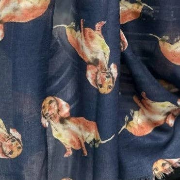 Shimena - Wholesale Scarf - Women's - Lightweight Dachshund scarf9