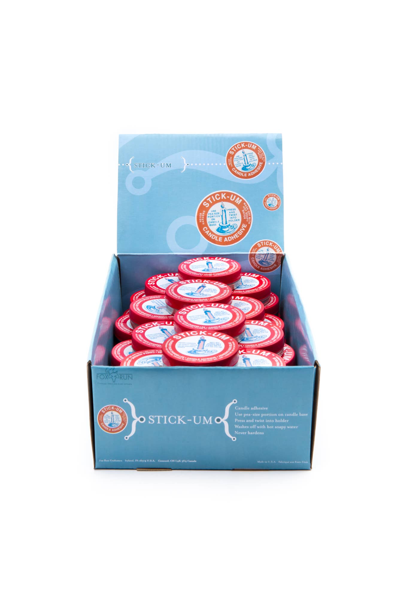 Fox Run Brands – Großhandel Bastelzubehör – Fox Run Stick-Um Kerzenkleber, 14 g, Display mit 12 Stück4