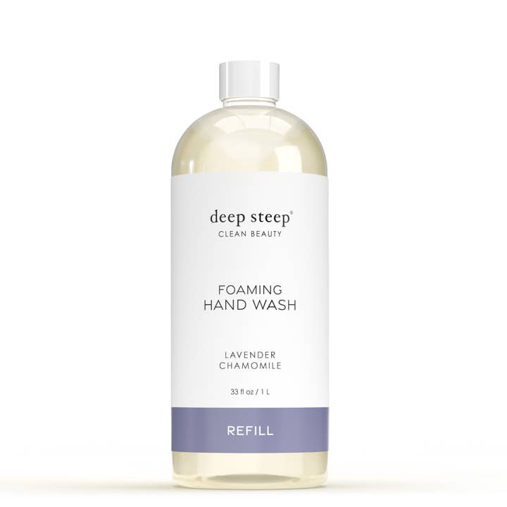 Foaming Hand Wash Refill - Lavender Chamomile 33oz for wholesale by Deep Steep Clean Beauty