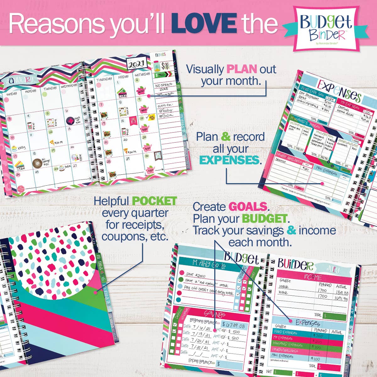 Denise Albright® - Wholesale Planner - Budget Binder™ Bill Tracker Financial Planner | Pack of 618